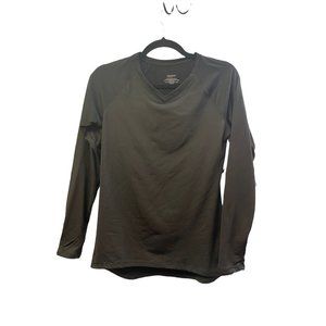 Climate Right Shirt Black Long Sleeve Thumb Sleeve Size Small